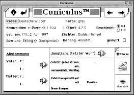Cuniculus-Hauptbildschirm